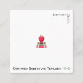 Éducateur moderne Cartes de visite Carrés blancs (Devant)