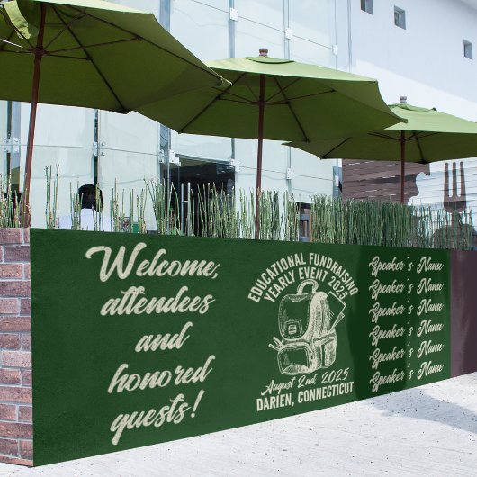 Educatief fondsenwervingsevenement in  stijl spandoek