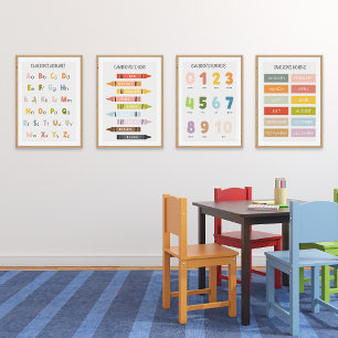 Educatief Home School Speelkamer gepersonaliseerd Muurkunst Sets