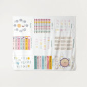 Educatief leren wiskunde klok school kind wandkleed (Voorkant (horizontaal))