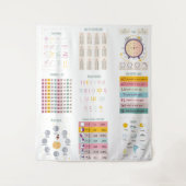 Educatief leren wiskunde klok school kind wandkleed (Voorkant)