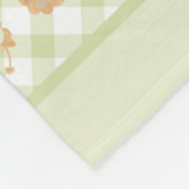 Educatief Let's Count Gingham Naam Boho Leeuw Fleece Deken (Hoek)