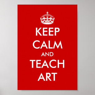 Educatief poster Kalm houden en onderwijzen