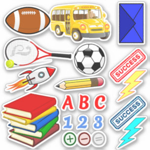Educatieve School Stickers (Kinder activiteitenboe