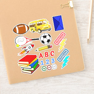 Educatieve schoolstickers (kinderactiviteitenboeke sticker