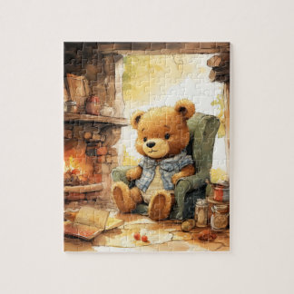 Educatieve teddybeer thema activiteit legpuzzel