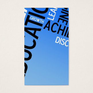 Educatieve woorden Montage Visitekaartje