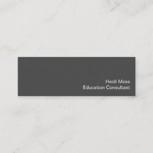 Education Consultant Minimalist Professioneel Grij Mini Visitekaartje