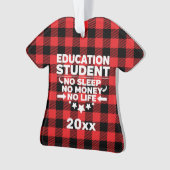 Éducation Étudiant Non Sommeil Argent Vie Rouge Pl (devant)