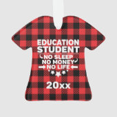 Éducation Étudiant Non Sommeil Argent Vie Rouge Pl (dos)