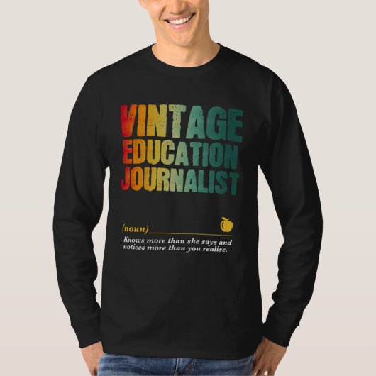 Education Journalist Appreciation Week Back to Sch T-shirt (Voorkant)