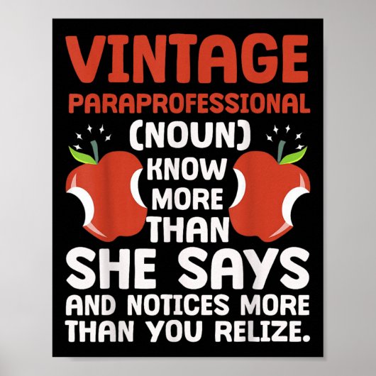 Education Pride Paraprofessional Definition Poster (Voorkant)