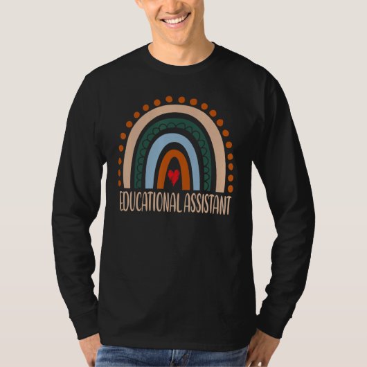 Educational Assistant Rainbow Appreciation Back To T-shirt (Voorkant)