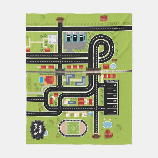 Educational Blanket My Track Fleece Deken (Voorkant)