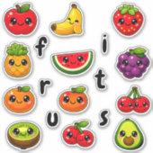 Educational Fruit Stickers - Spelling Fun for Kids (Devant)