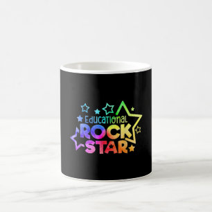 EDUCATIONELE ROCKSTAR Funny Teacher Quote Terug na Koffiemok