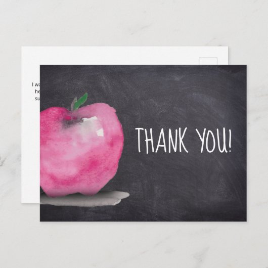 Educator Business Tutor Docent Apple Custom Briefkaart (Voorkant / Achterkant)