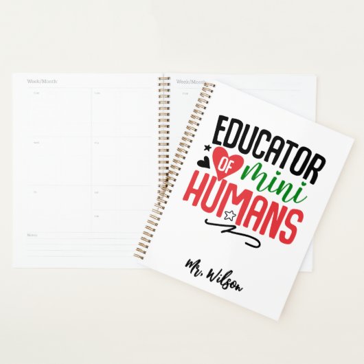 Educator of Mini Humans Notebook – Funny Teacher  (Devant avec enveloppe)