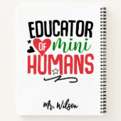 Educator of Mini Humans Notebook – Funny Teacher  Notitieboek (Achterkant)