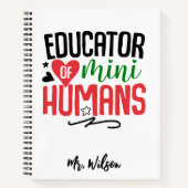Educator of Mini Humans Notebook – Funny Teacher  Notitieboek (Voorkant)