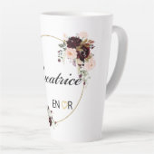 Éducatrice Floral Aquarelle Latte Mug (Angle droit)