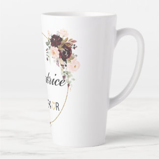 Éducatrice Floral Aquarelle Latte Mug
