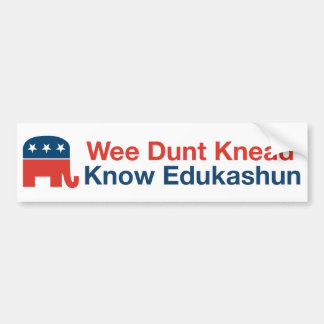 Edukashun - Bumpersticker