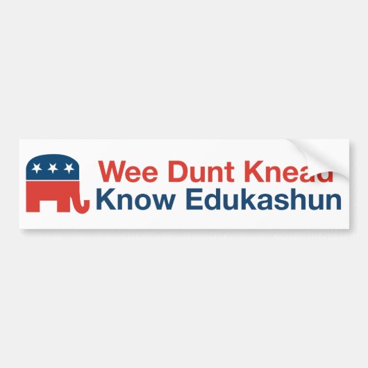 Edukashun - Bumpersticker (Voorkant)