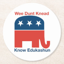 Edukashun - Ronde Onderzetters