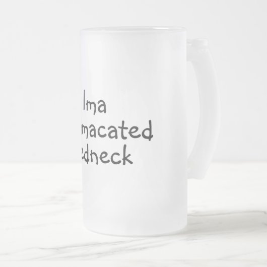 Edumacated Redneck Matglas Bierpul (Voorkant rechts)