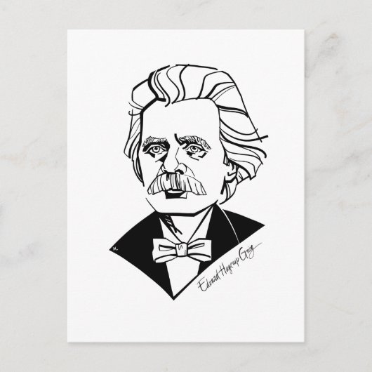 Edvard Grieg Briefkaart (Voorkant)