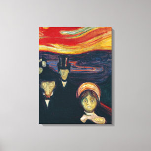 Edvard Munch - Angst Canvas Afdruk