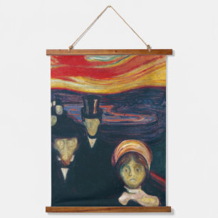 Edvard Munch - Angst Hangend Wandkleed