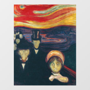 Edvard Munch - Angst Raamsticker