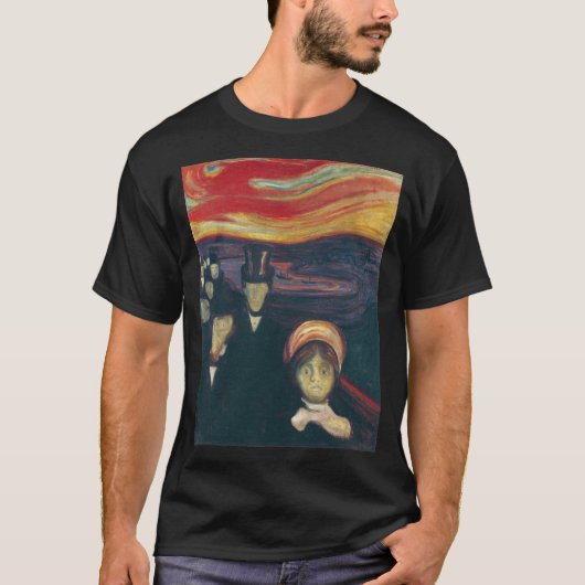 Edvard Munch - Angst T-shirt (Voorkant)