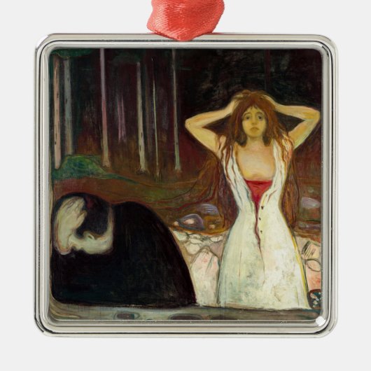 Edvard Munch - Ashes Metalen Ornament (Voorkant)