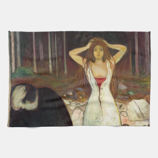 Edvard Munch - Ashes Theedoek (Horizontaal)