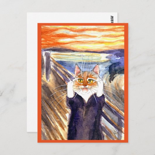 Edvard Munch Cri mignon chat spocard carte postale (Devant / Derrière)