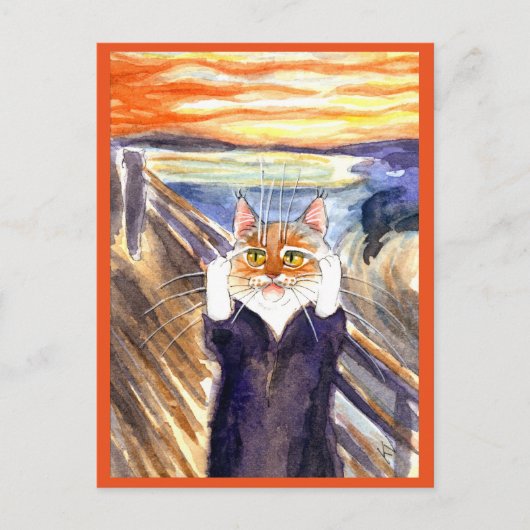 Edvard Munch Cri mignon chat spocard carte postale (Devant)