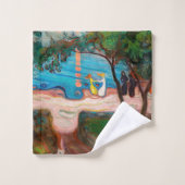 Edvard Munch - Dans op het strand Bad Handdoek (Wasdoekje)