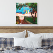 Edvard Munch - Dans op het strand Canvas Afdruk (Insitu (Slaapkamer))