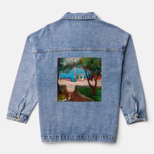 Edvard Munch - Dans op het strand Denim Jacket (Achterkant)