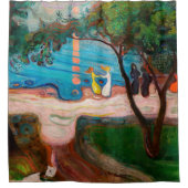 Edvard Munch - Dans op het strand Douchegordijn (Voorkant)