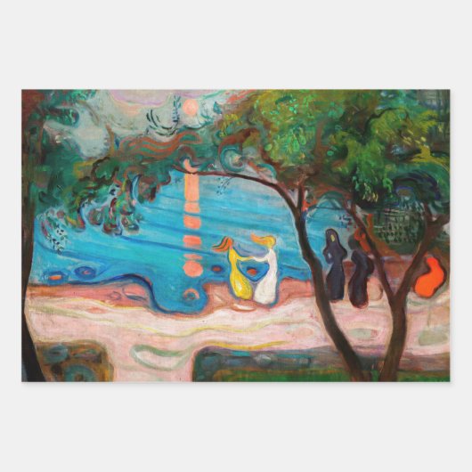 Edvard Munch - Dans op het strand Inpakpapier Vel (Voorkant)