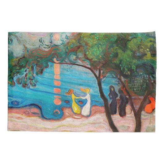 Edvard Munch - Dans op het strand Kussensloop (Achterkant)