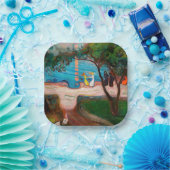 Edvard Munch - Dans op het strand Papieren Bordje (Feest)