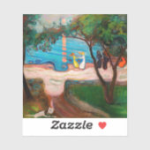 Edvard Munch - Dans op het strand Sticker (Vel)