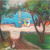 Edvard Munch - Dans op het strand Sticker (Voorkant)