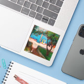 Edvard Munch - Dans op het strand Sticker (Laptop met iPhone)