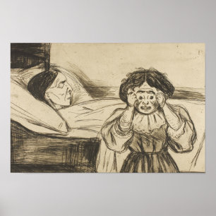 Edvard Munch - De dode moeder en haar kind Poster